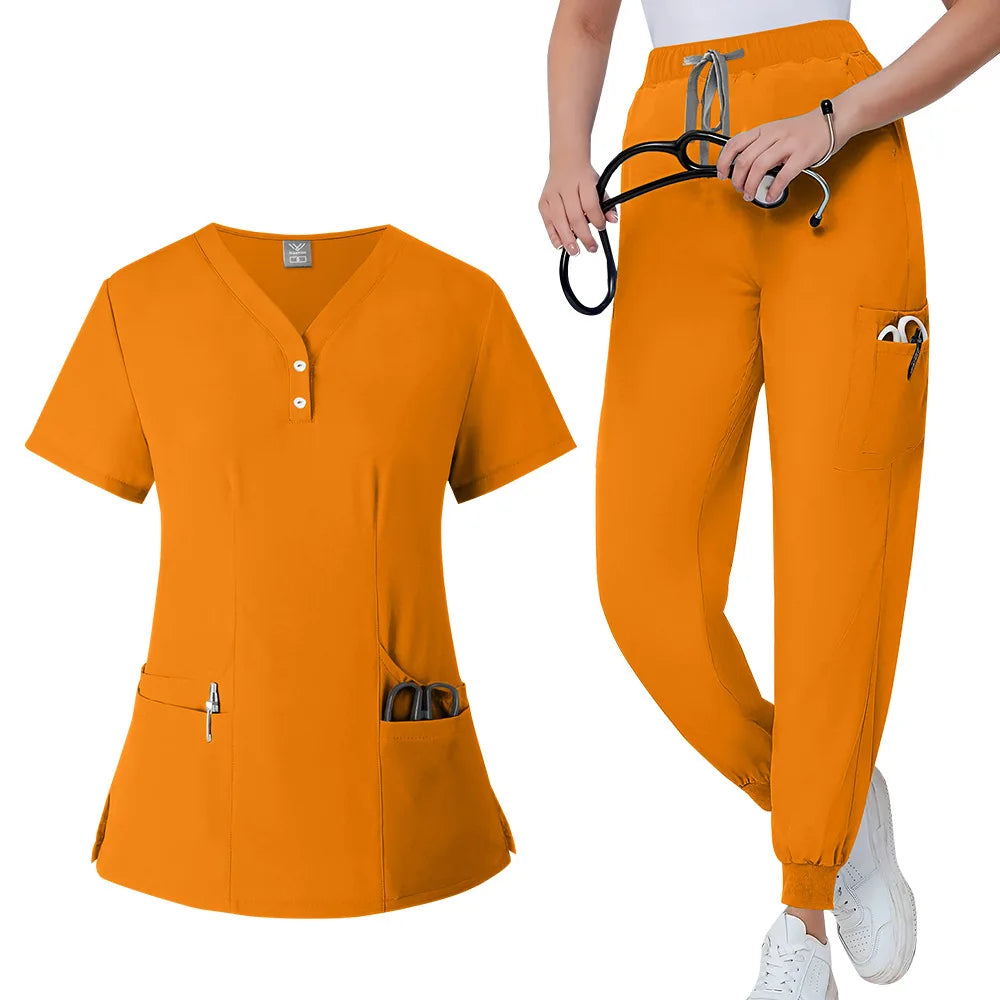 Unisex Stretchable Medical Scrub Set
