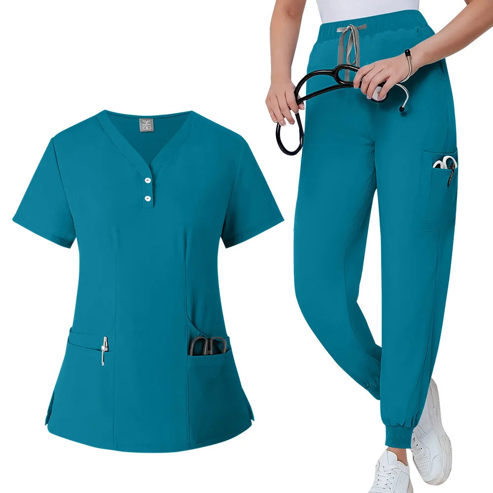 Unisex Stretchable Medical Scrub Set