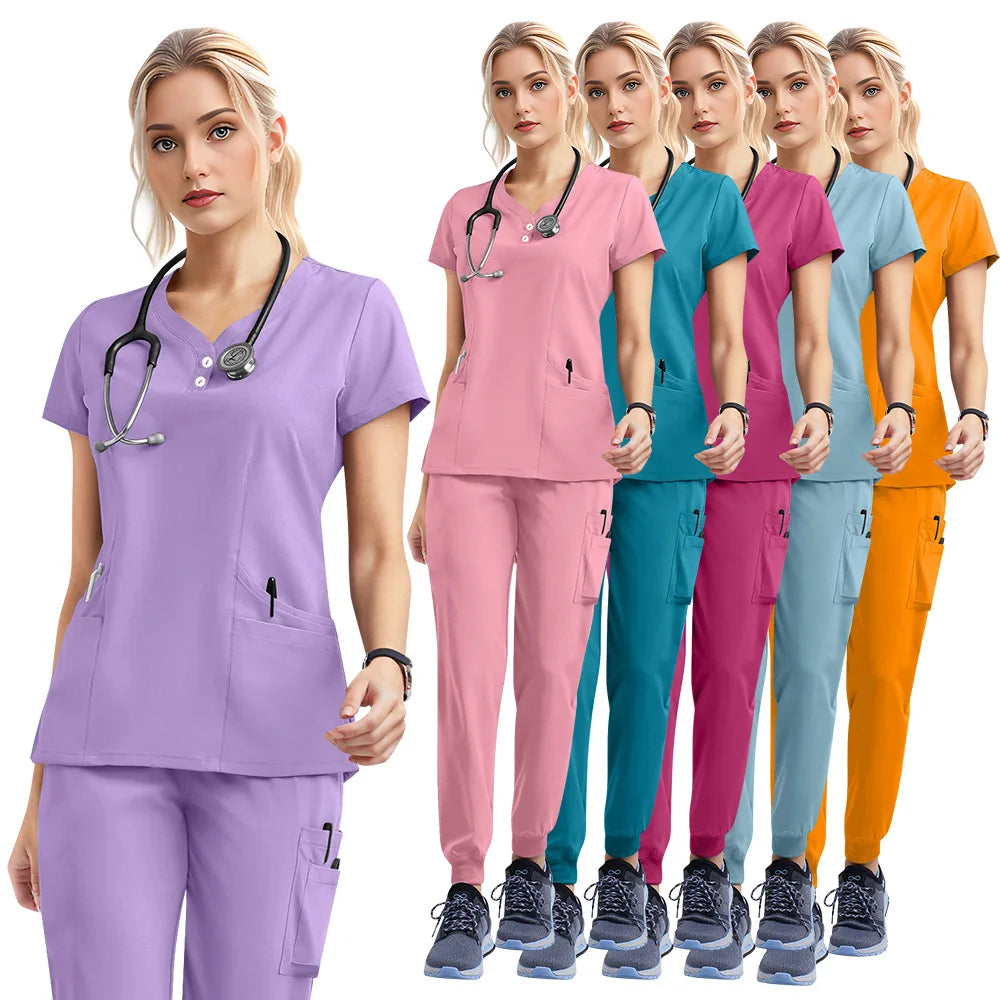 Unisex Stretchable Medical Scrub Set