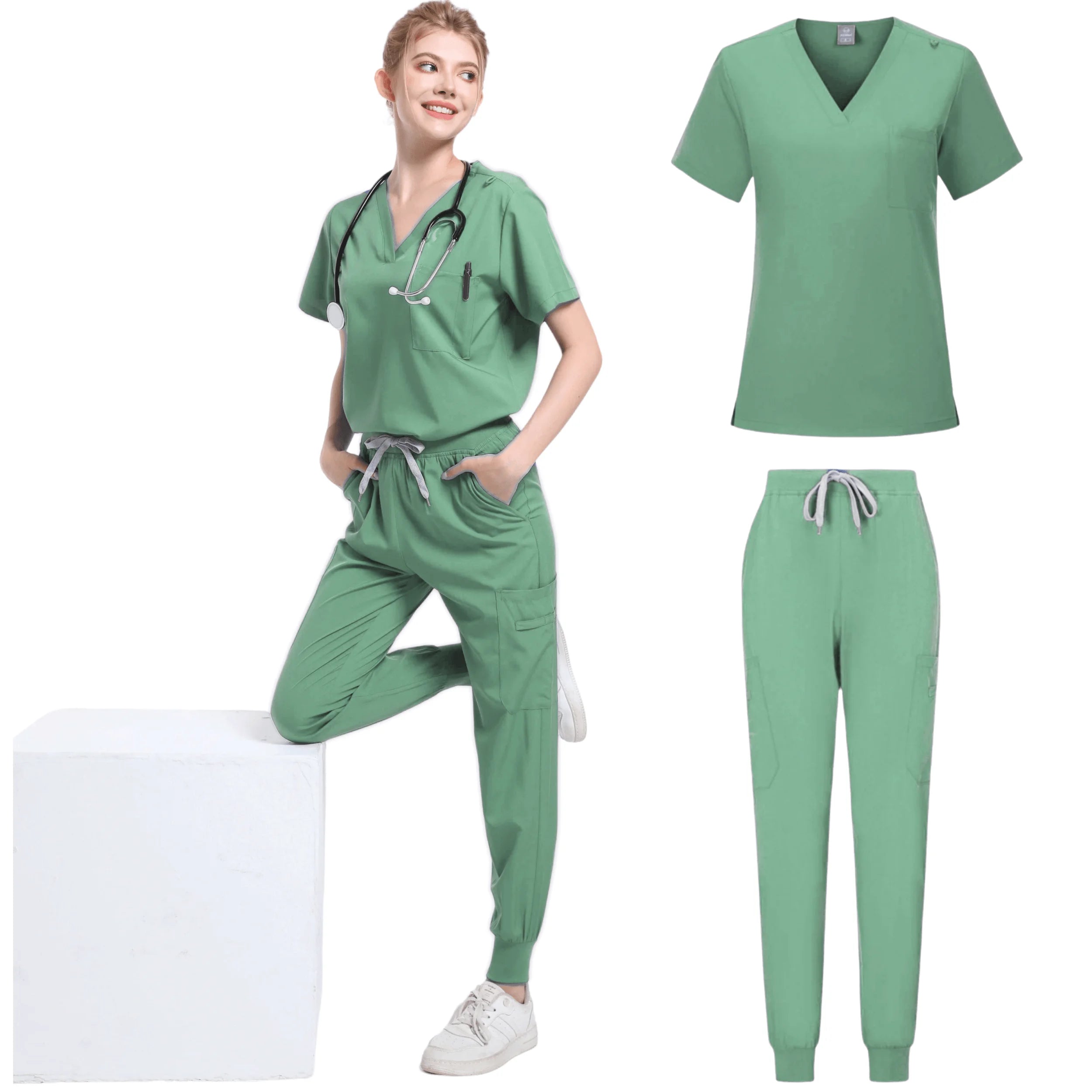 Women Premium Medical Scrub Set – Nurse & Doctor Workwear